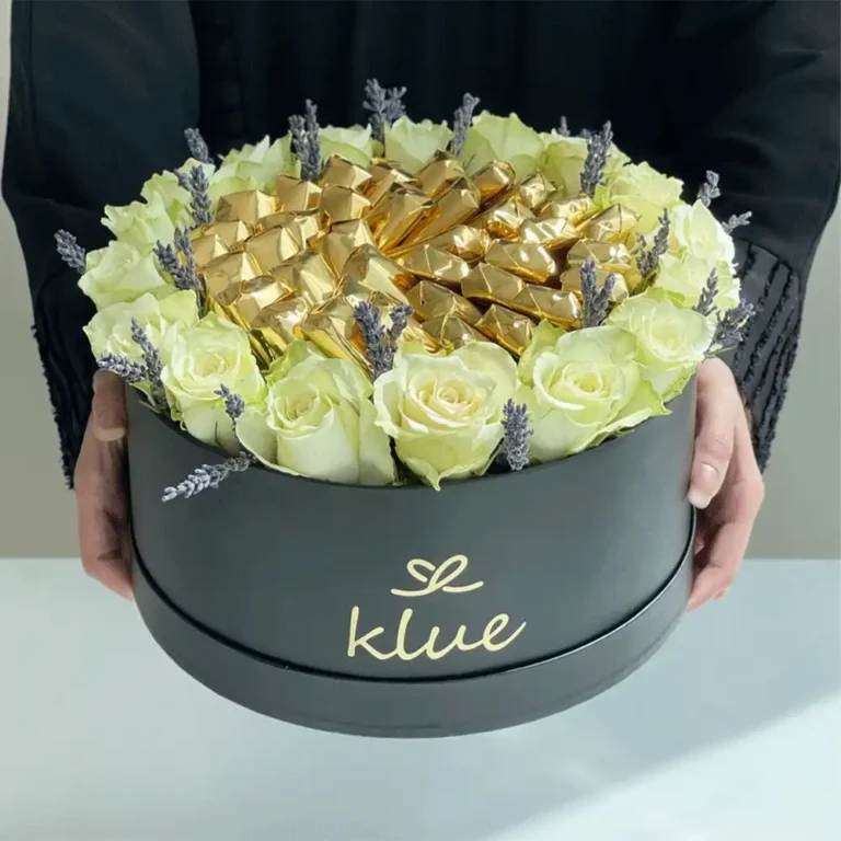 Round Chocolate & Flowers Box