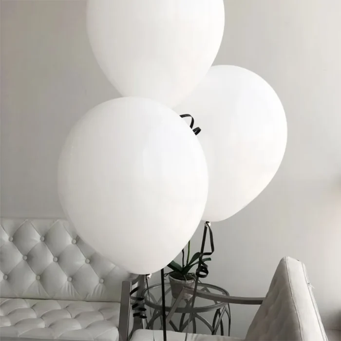 White Helium Balloons