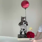 Love -Teddy Bear with a Balloon Statue's Tray