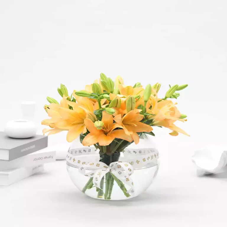 Orange Lily Vase