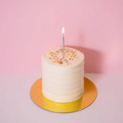 Mini White Birthday Cake