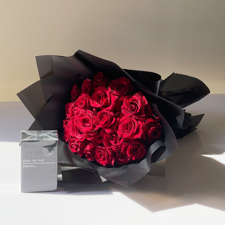 Red Roses Bouquet/ Armaf Club De Nuit