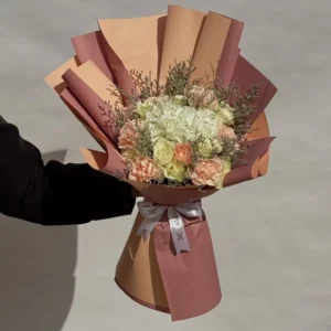 Pink & White Roses Bouquet