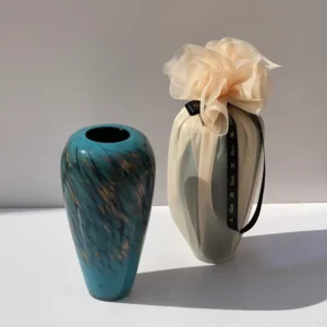 Aqua Marble Vase Large