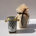 Gold Handle Pattern Vase