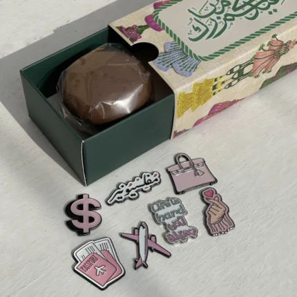 Eid Chocolate & Pink Metal Stickers