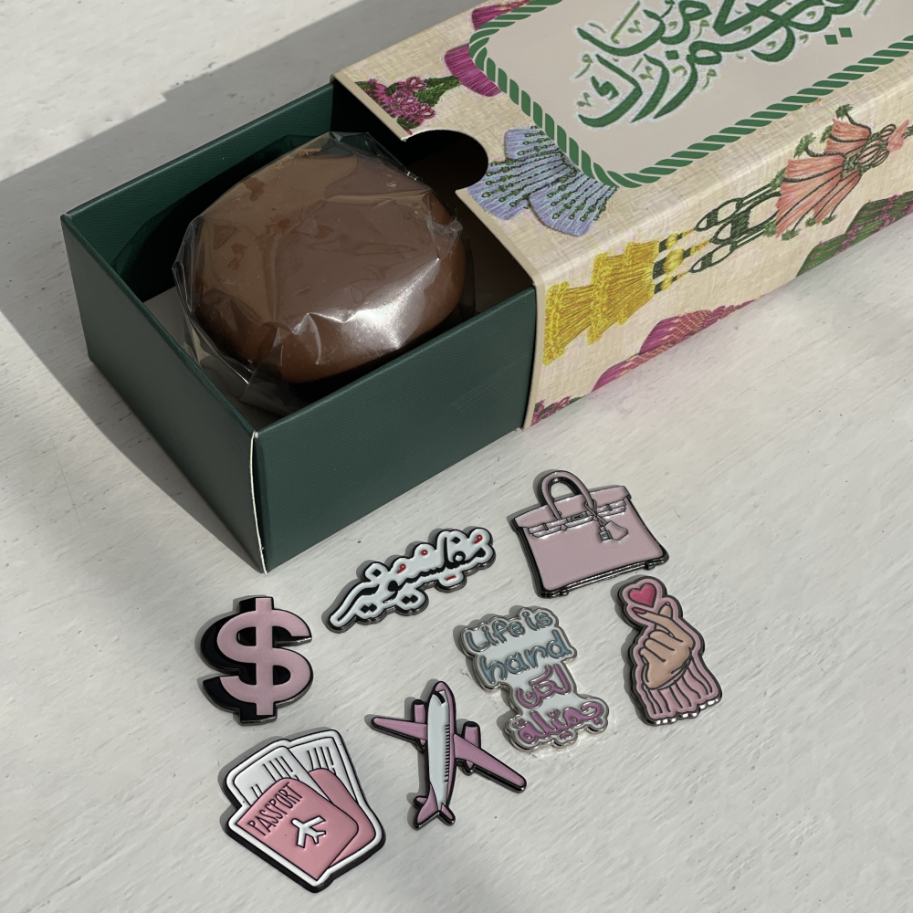 Eid Chocolate & Pink Metal Stickers