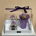 صندوق الأوركيد الكريستال الفاخر مع العود